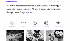 Serious Studio One Page Web Design